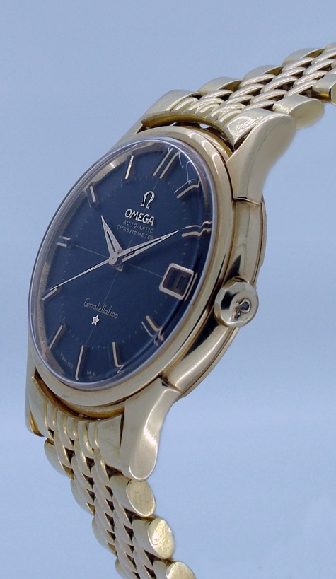 solid gold omega constellation 18k